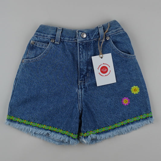 Vintage Denim Shorts with Embroidery
