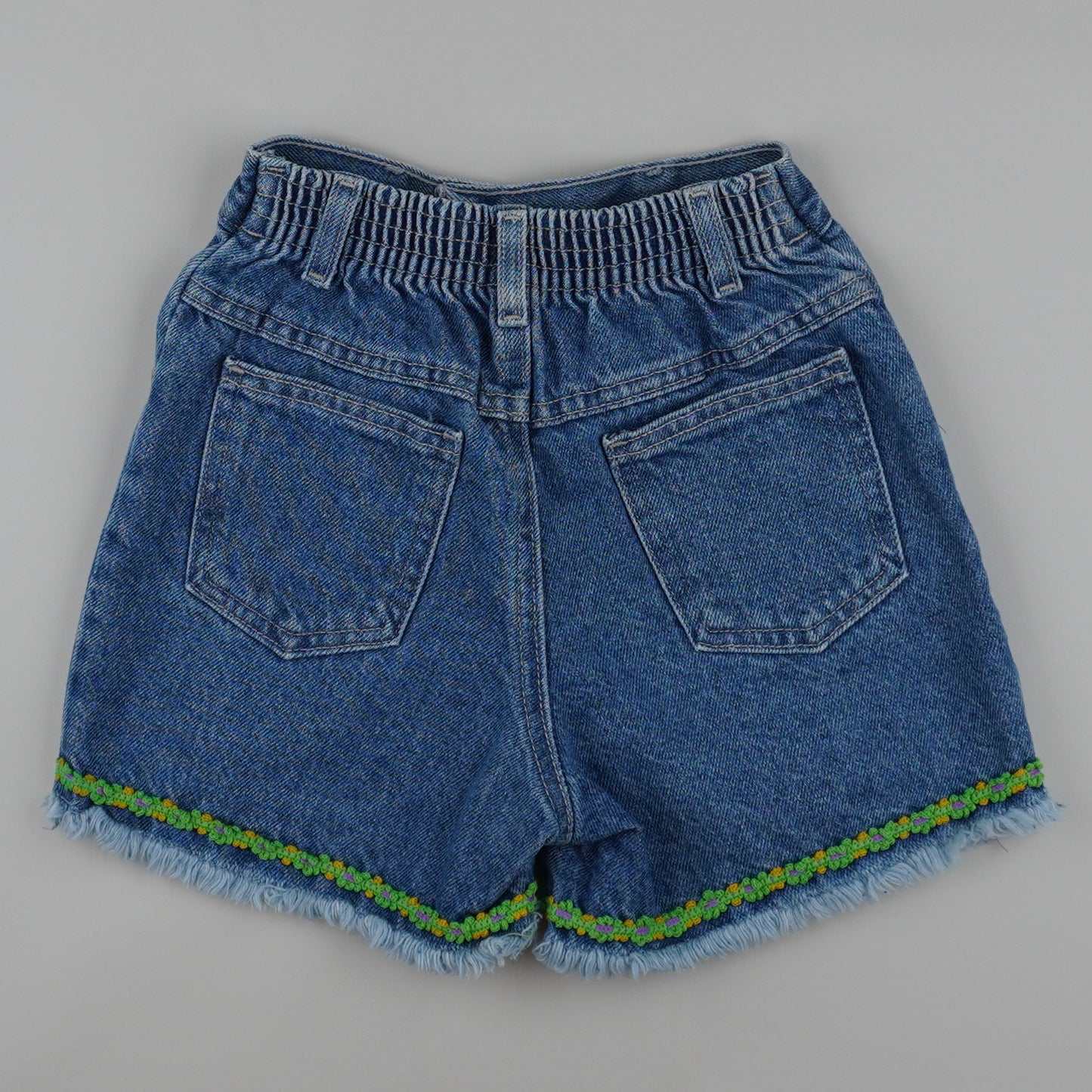 Vintage Denim Shorts with Embroidery