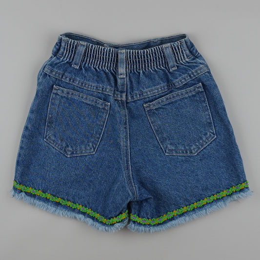 Vintage Denim Shorts with Embroidery
