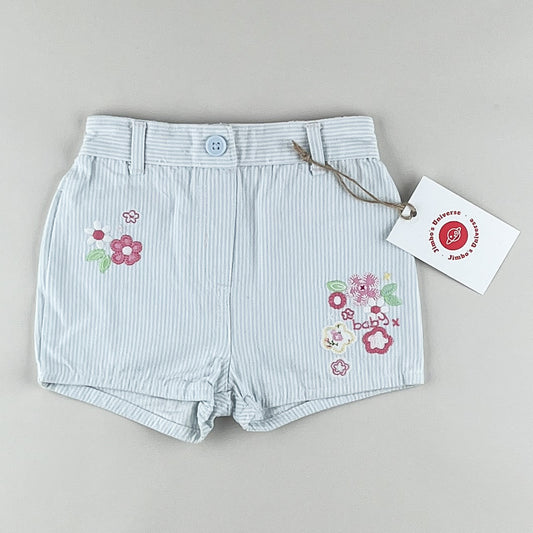 Cherokee Striped Shorts with Embroidery