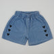 Vintage Shorts with Embroidered Hearts