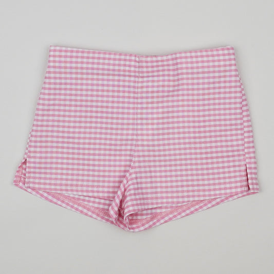 Vintage Pink Checkered Shorts