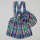 Vintage Checkered Short with Suspenders and Hat