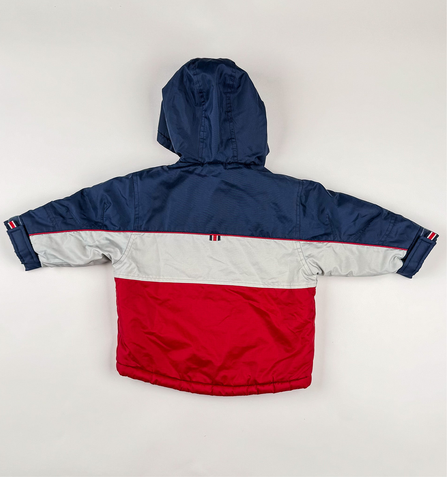 Padded Jacket in blue and red grey