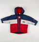 Padded Jacket in blue and red grey