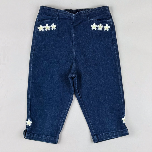 Vintage Capri Pants with Embroidery