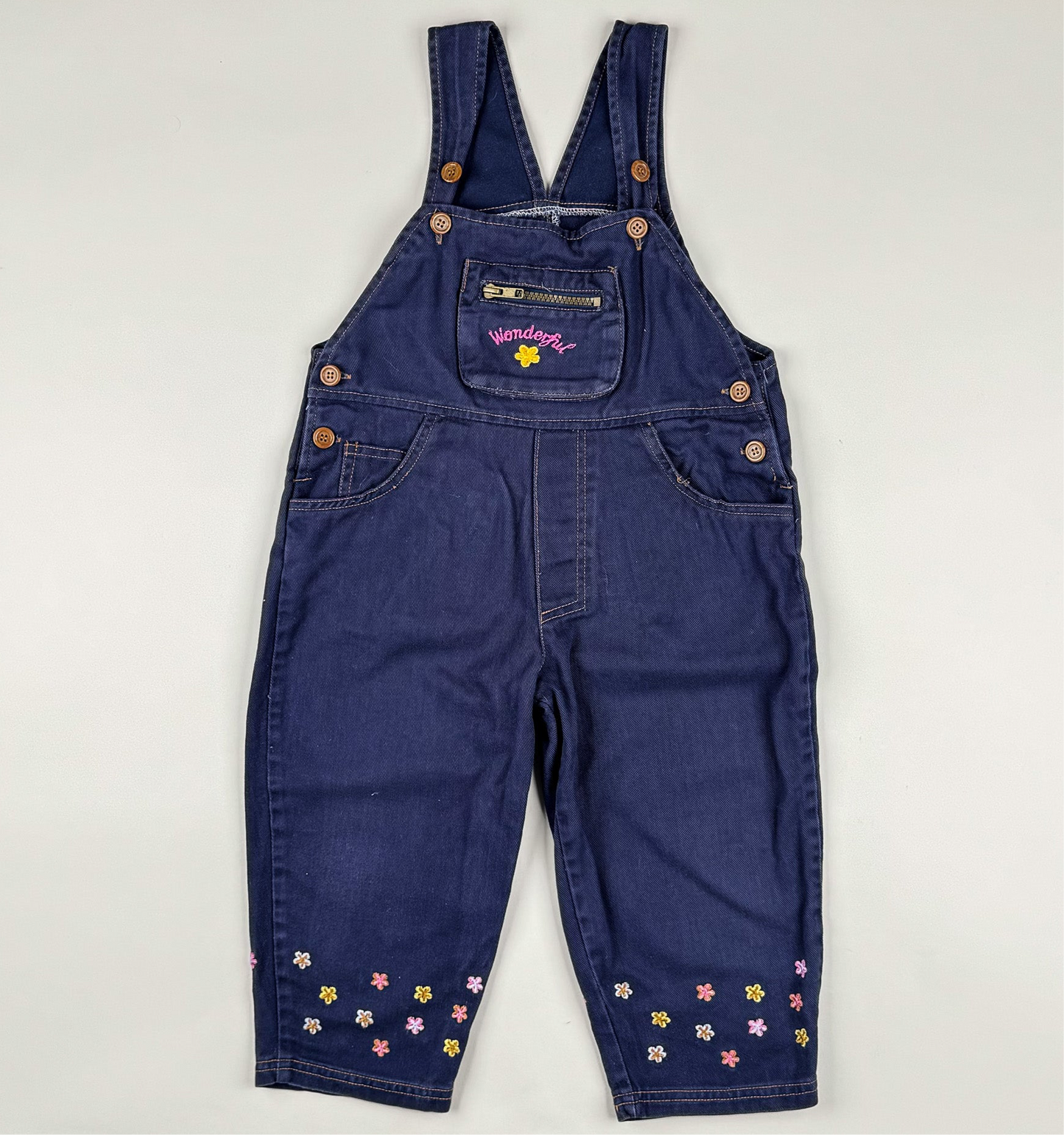 Vintage Overalls with Embroidery