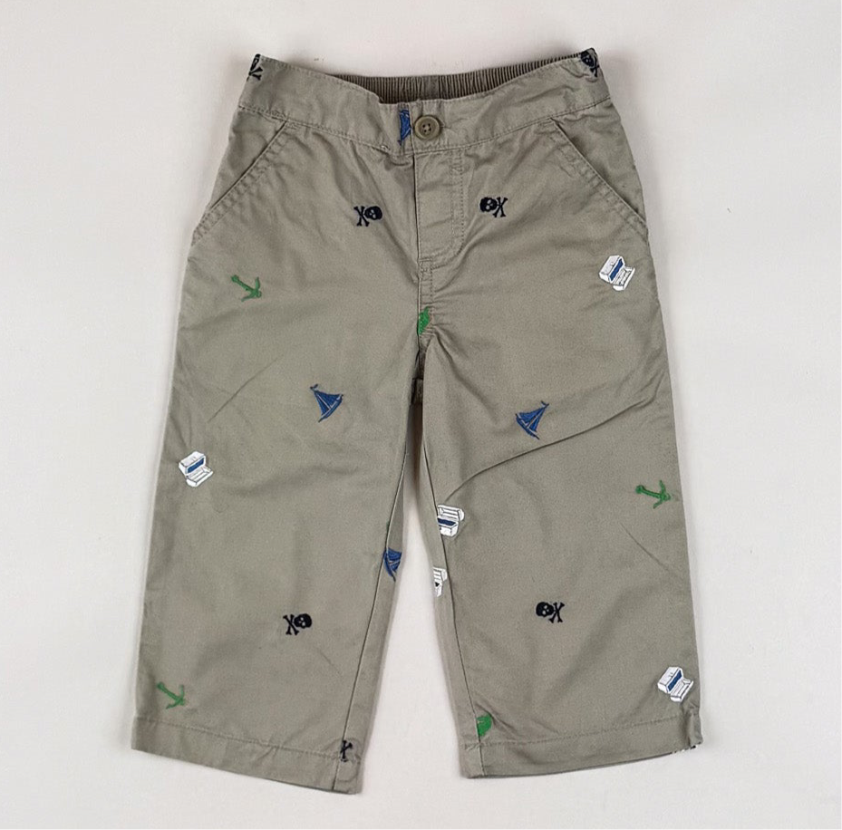 Chinos with Embroidery