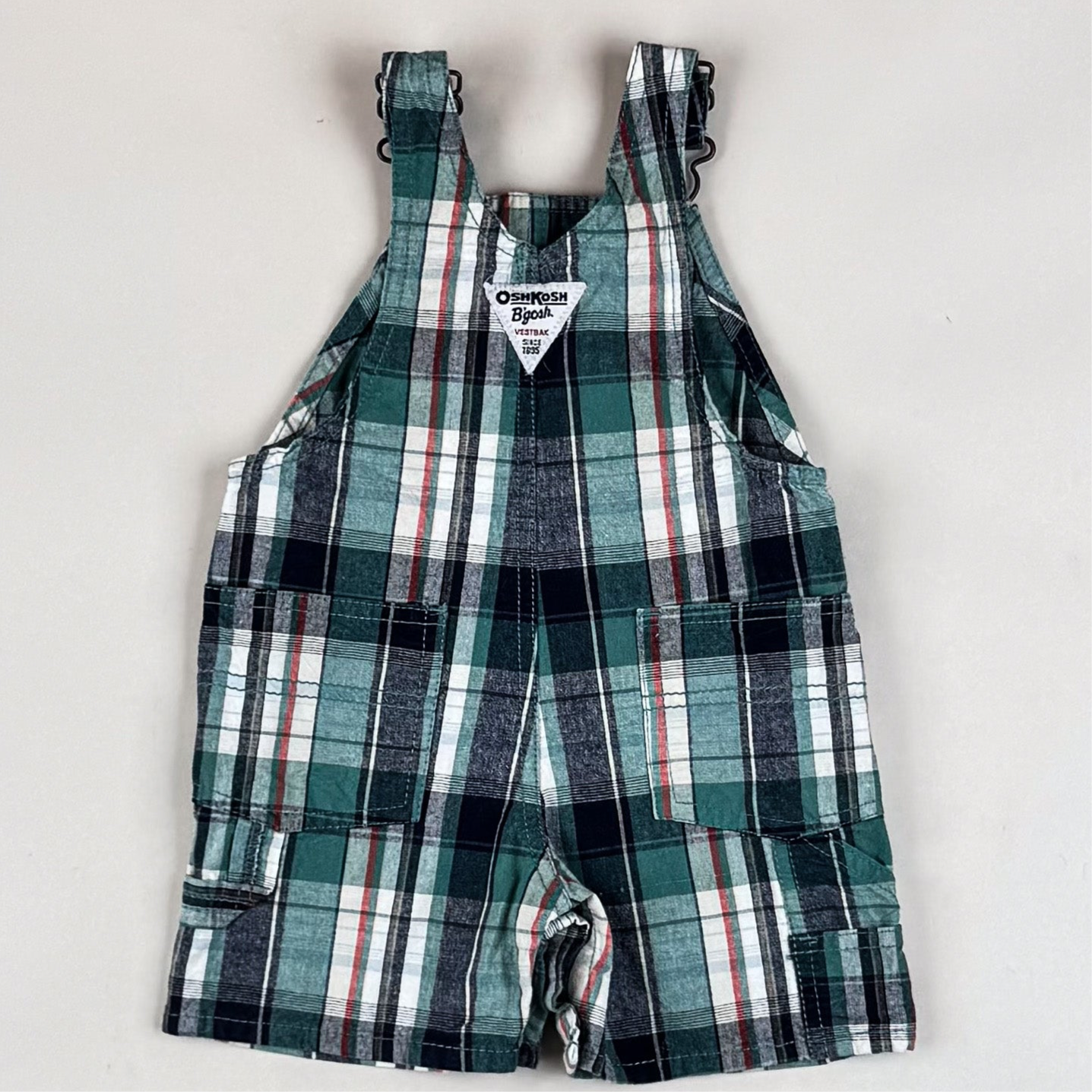 Checkered OshKosh Shortalls