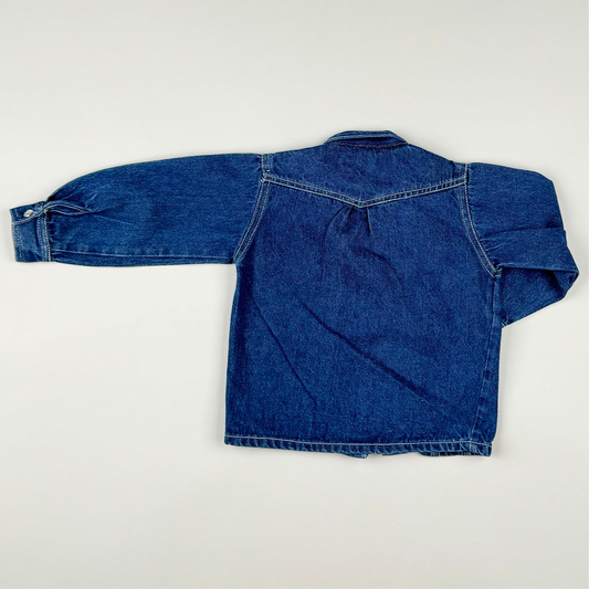 Denim Jacket in blue and red