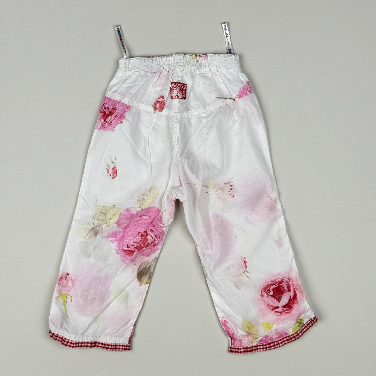 Pants in white, pink, yellow and multi