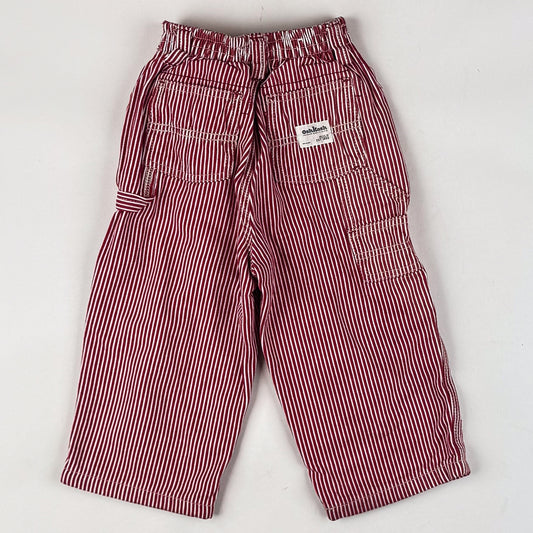 Red OshKosh Hickory Stripe Carpenter Jeans