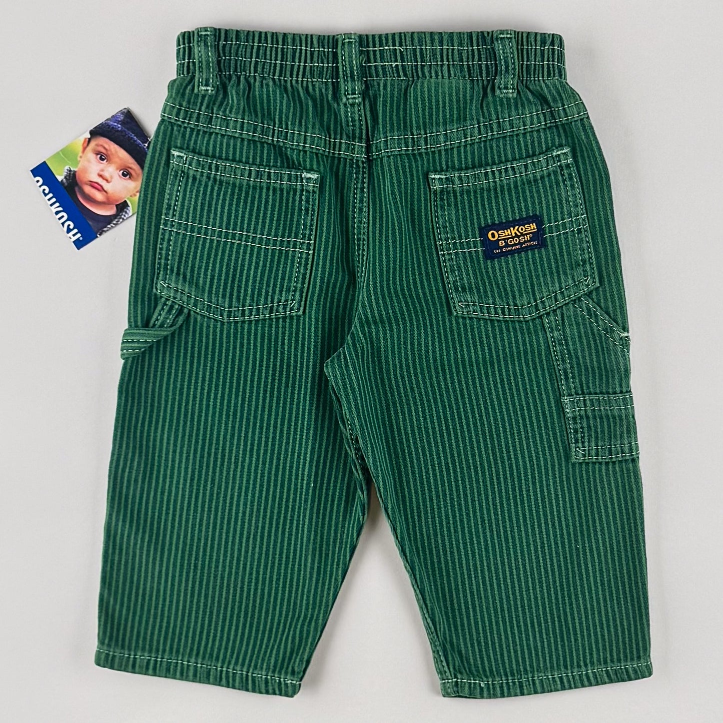 NWT Vintage OshKosh Striped Carpenter Jeans