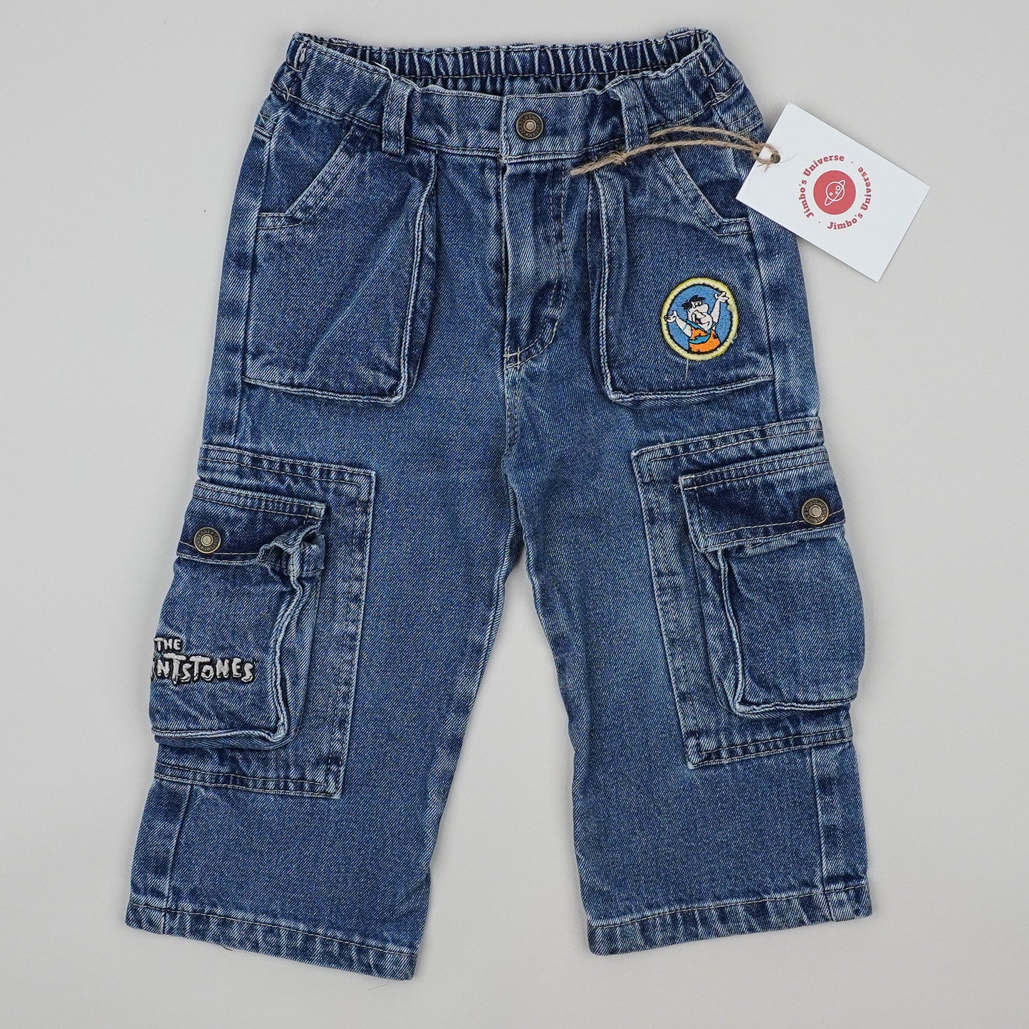 Vintage Cargo Jeans with The Flintstones