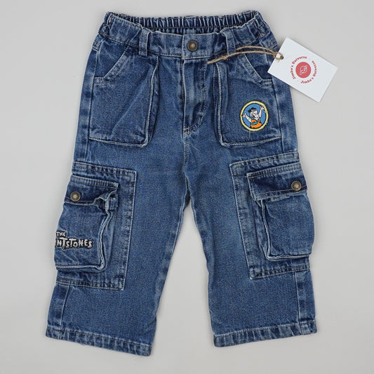 Vintage Cargo Jeans with The Flintstones