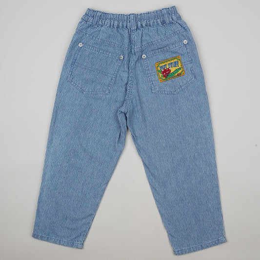 Vintage Striped Jeans with Patch
