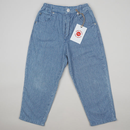 Vintage Striped Jeans with Patch