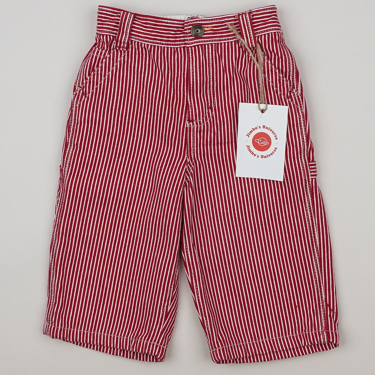 Vintage OshKosh Hickory Stripe Carpenter Jeans
