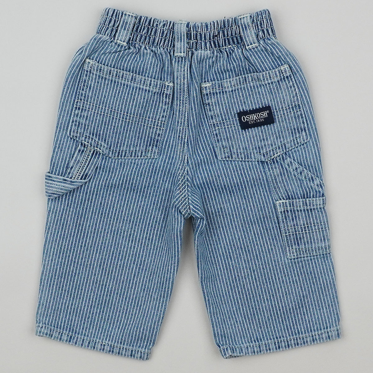 Vintage OshKosh Hickory Stripe Carpenter Jeans