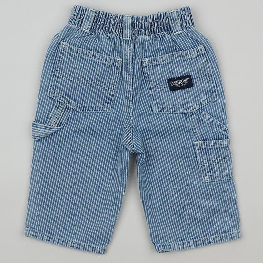 Vintage OshKosh Hickory Stripe Carpenter Jeans
