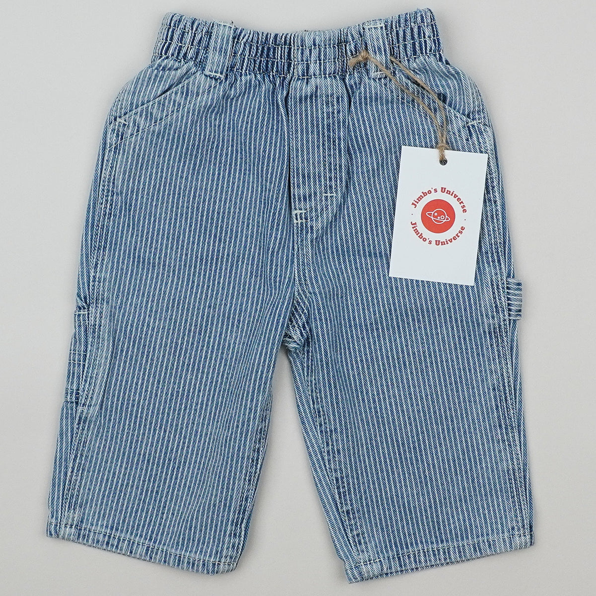Vintage OshKosh Hickory Stripe Carpenter Jeans