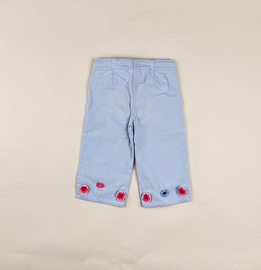 Capri Pants in blue and pink