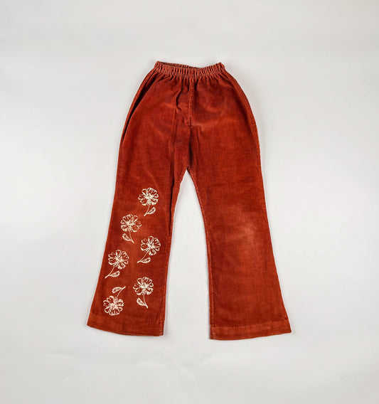 Corduroy Pants in orange and white