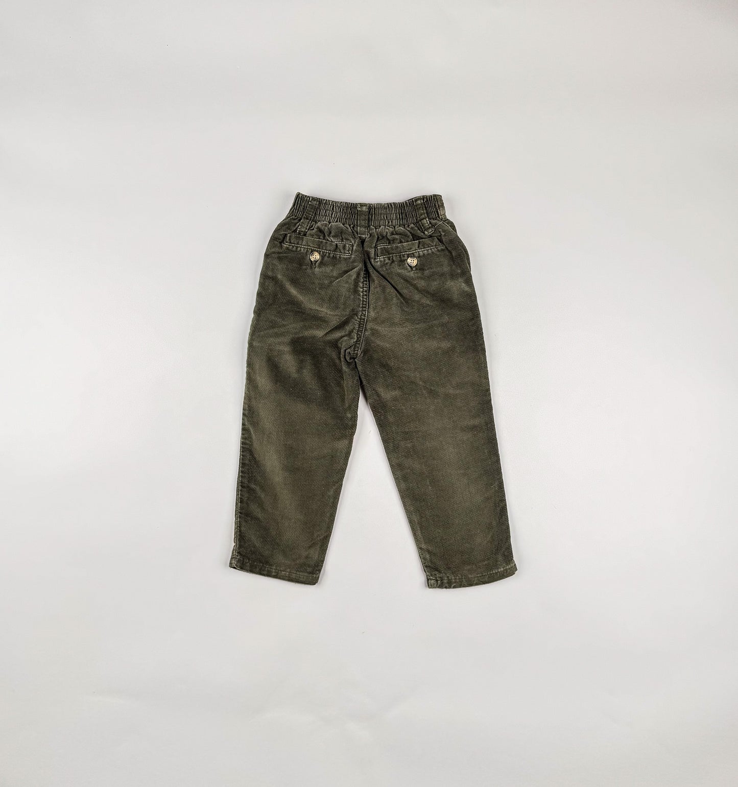 Velvet Pants in green and khaki