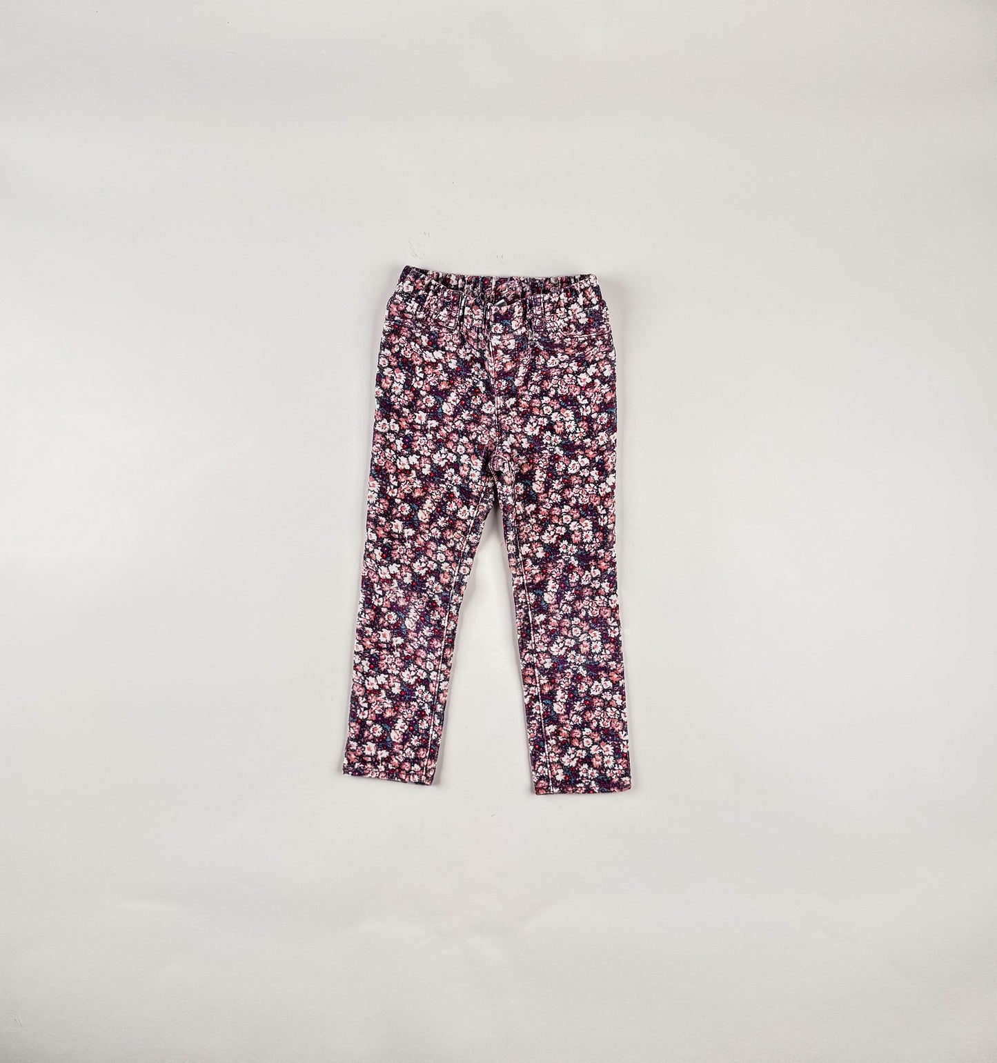 Corduroy Pants in pink, purple and white