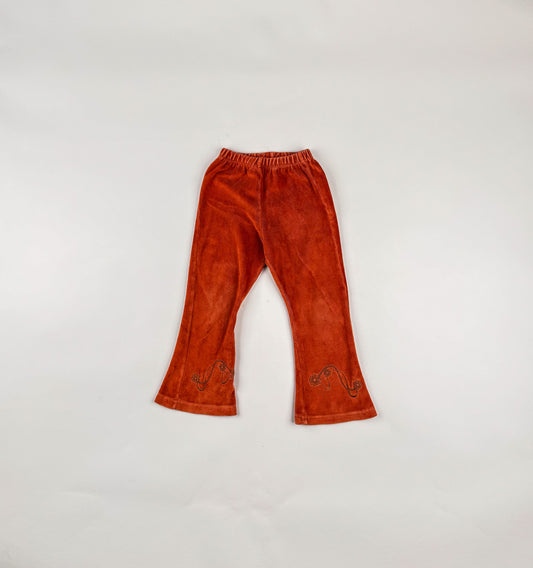 Velvet Pants in orange