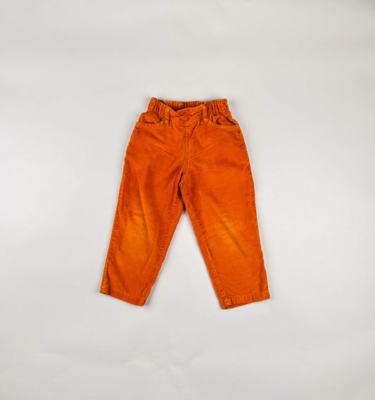 Velvet Pants in orange