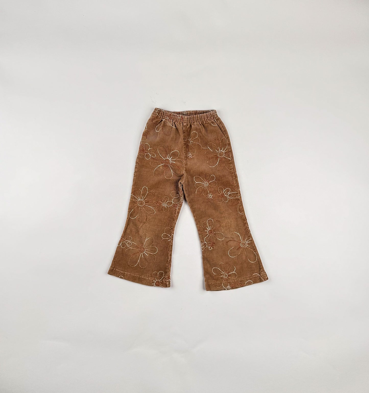 Corduroy Pants in brown, beige and orange