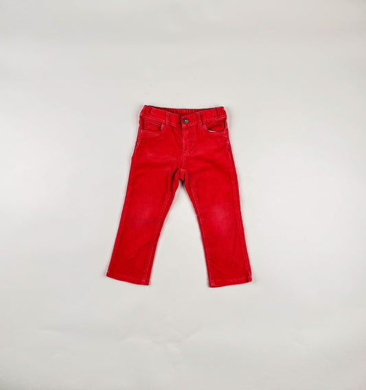 Corduroy Pants in red