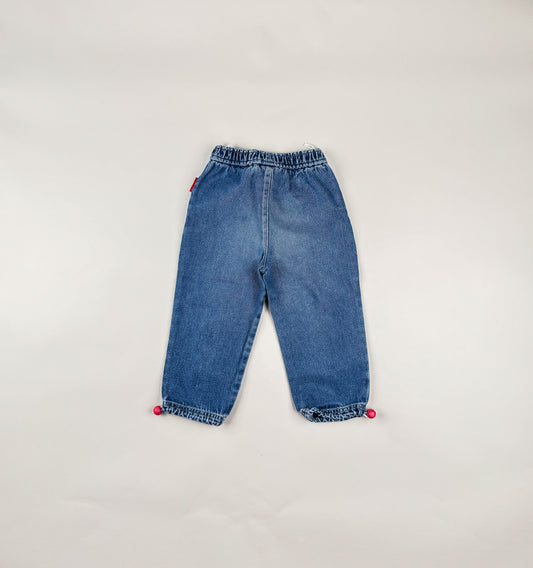 Baggy Jeans in blue and pink