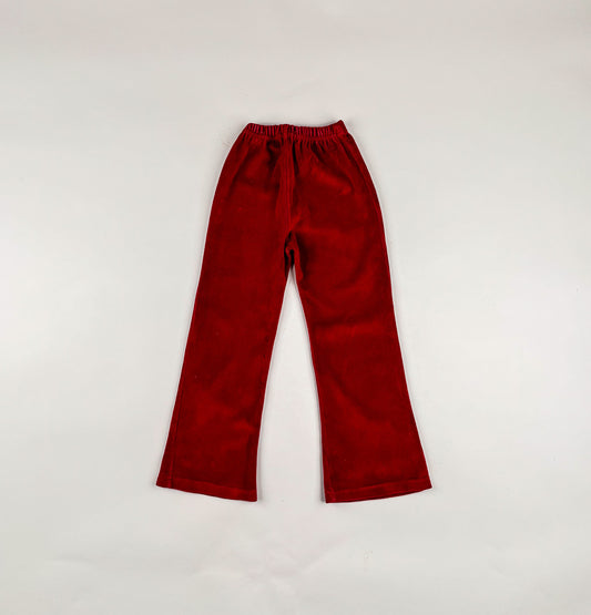 Velvet Pants in red and multi