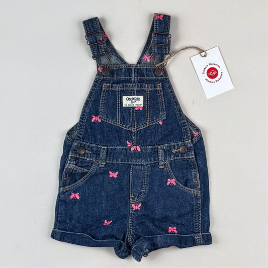 OshKosh Shortalls with Embroidered Butterflies