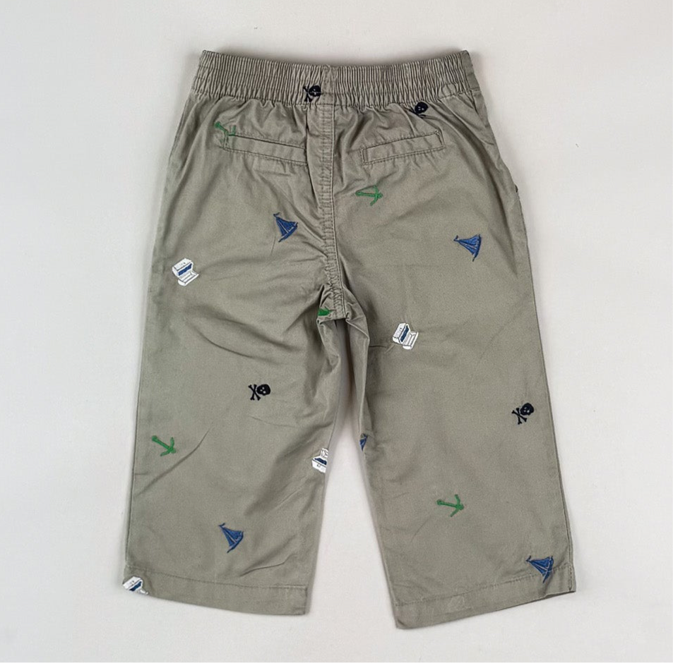 Chinos with Embroidery