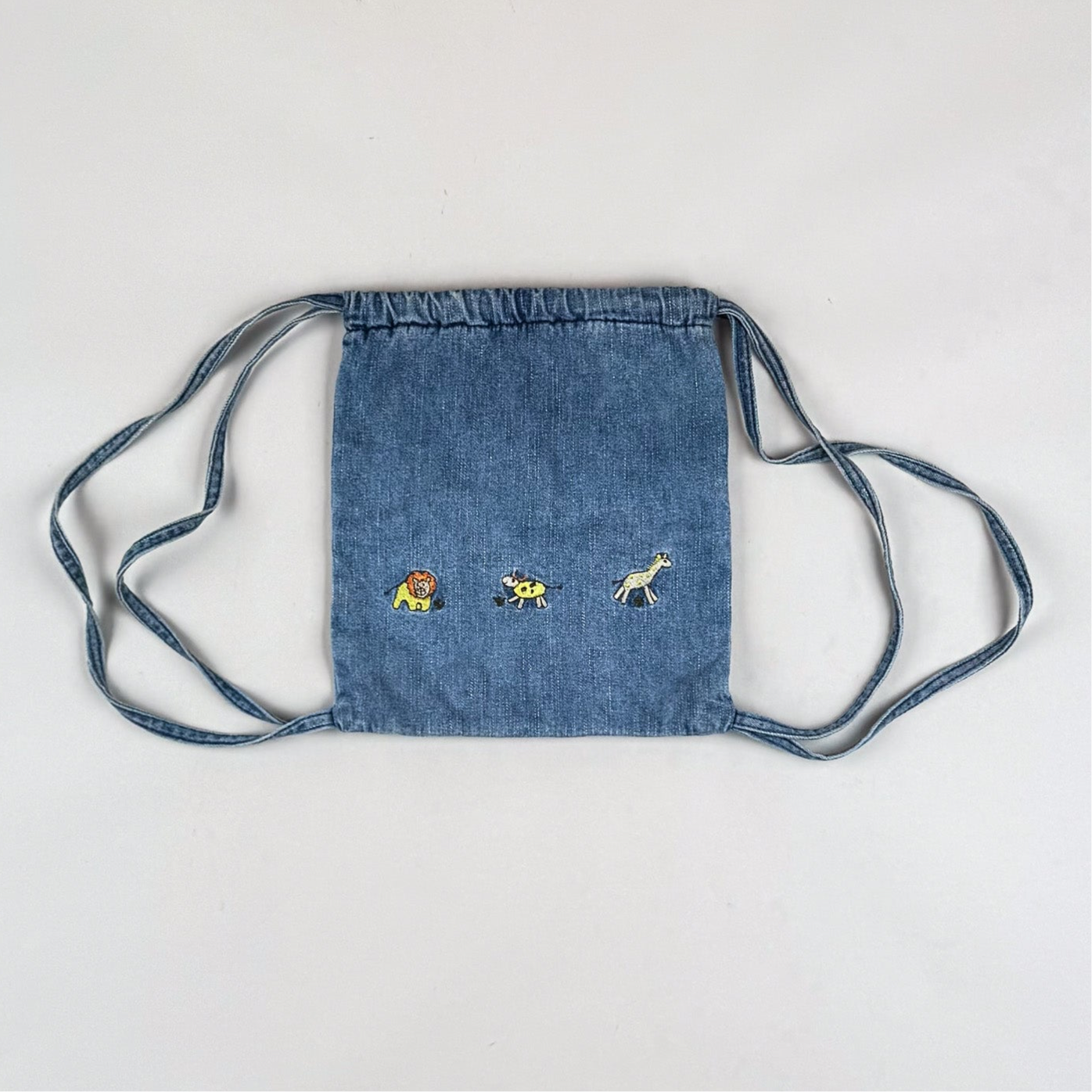 Vintage Gym Bag with Embroidery