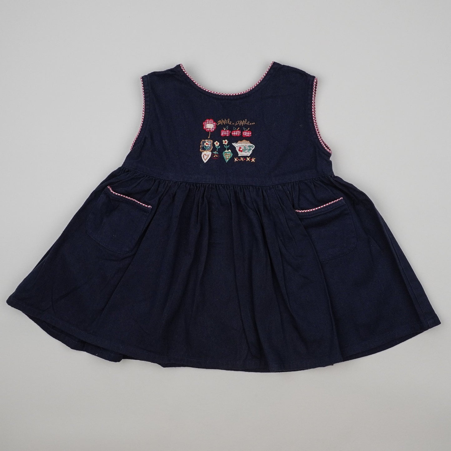 Vintage Dress with Embroidery and Pockets