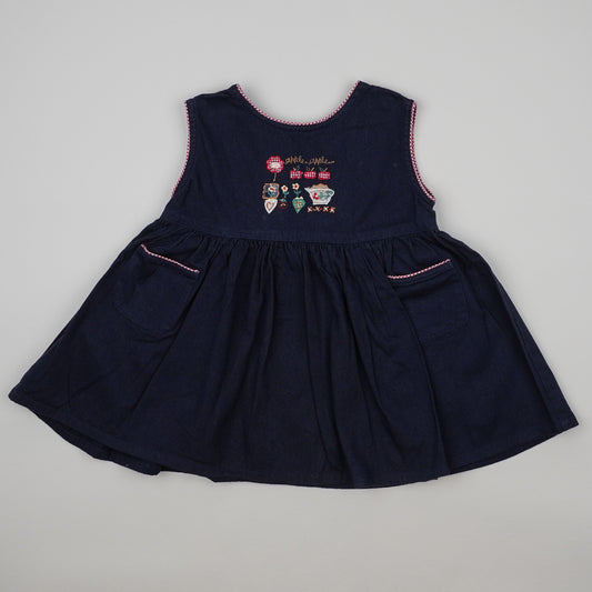 Vintage Dress with Embroidery and Pockets