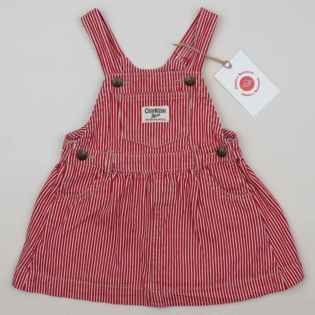 Red OshKosh Hickory Stripe Dress