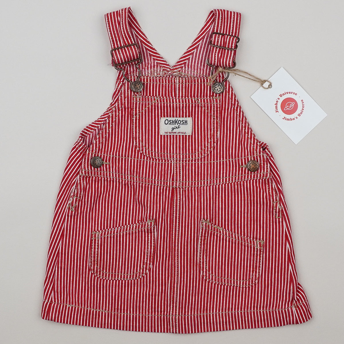 Red OshKosh Hickory Stripe Dress