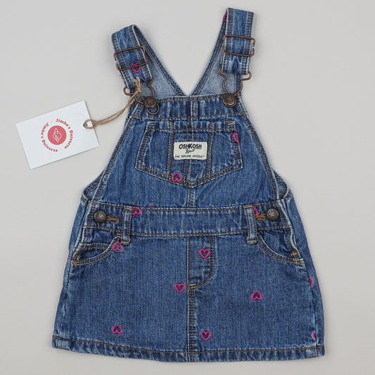 OshKosh Denim Dress with Embroidered Hearts