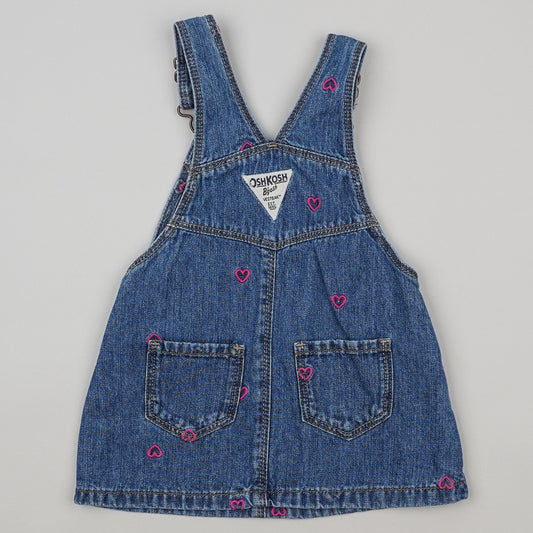 OshKosh Denim Dress with Embroidered Hearts