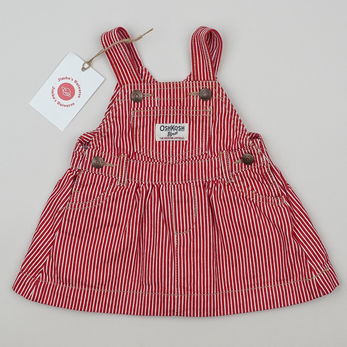 Red OshKosh Hickory Stripe Dress