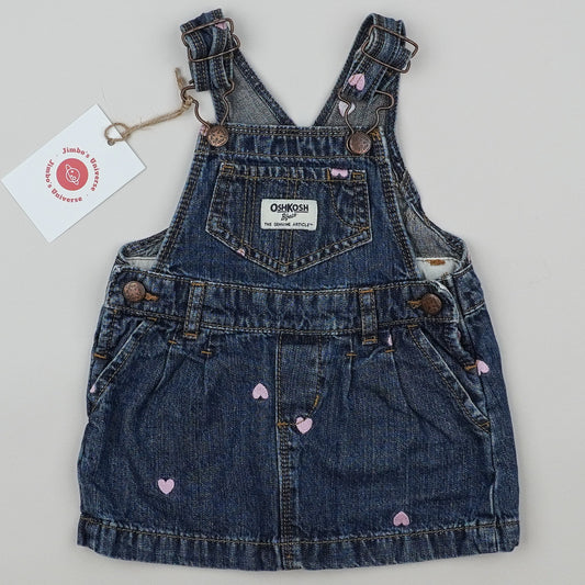 OshKosh Denim Dress with Embroidered Hearts