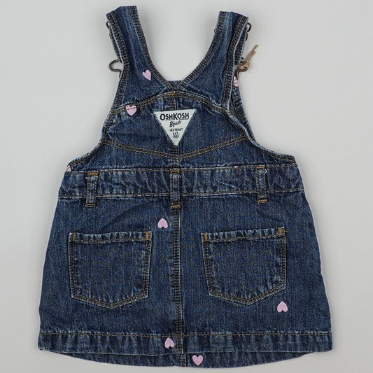 OshKosh Denim Dress with Embroidered Hearts