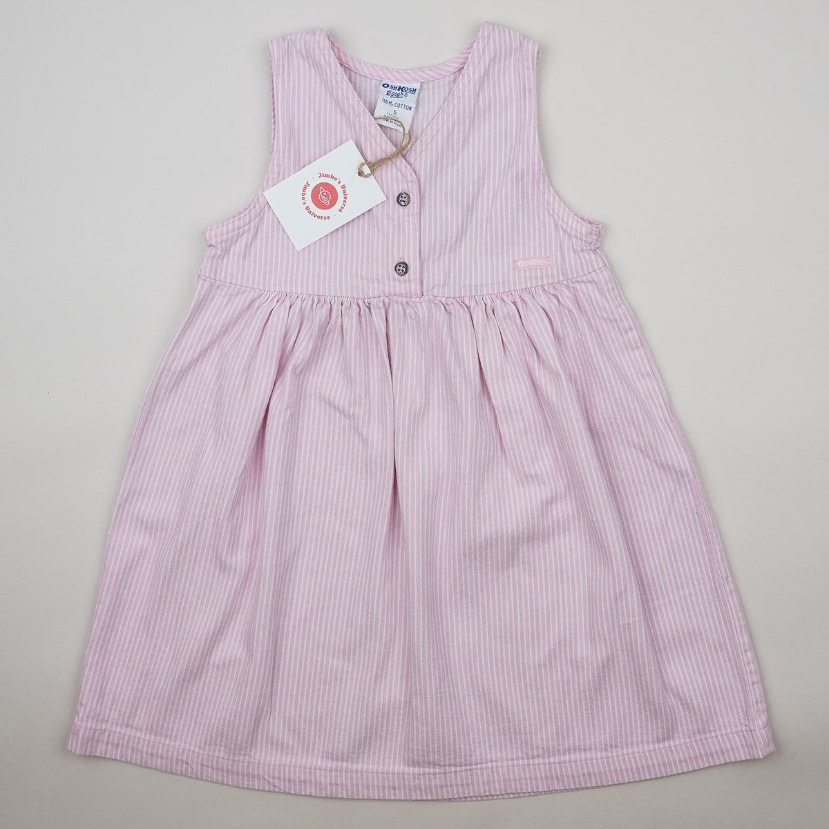 Pink Vintage Hickory Stripe Dress