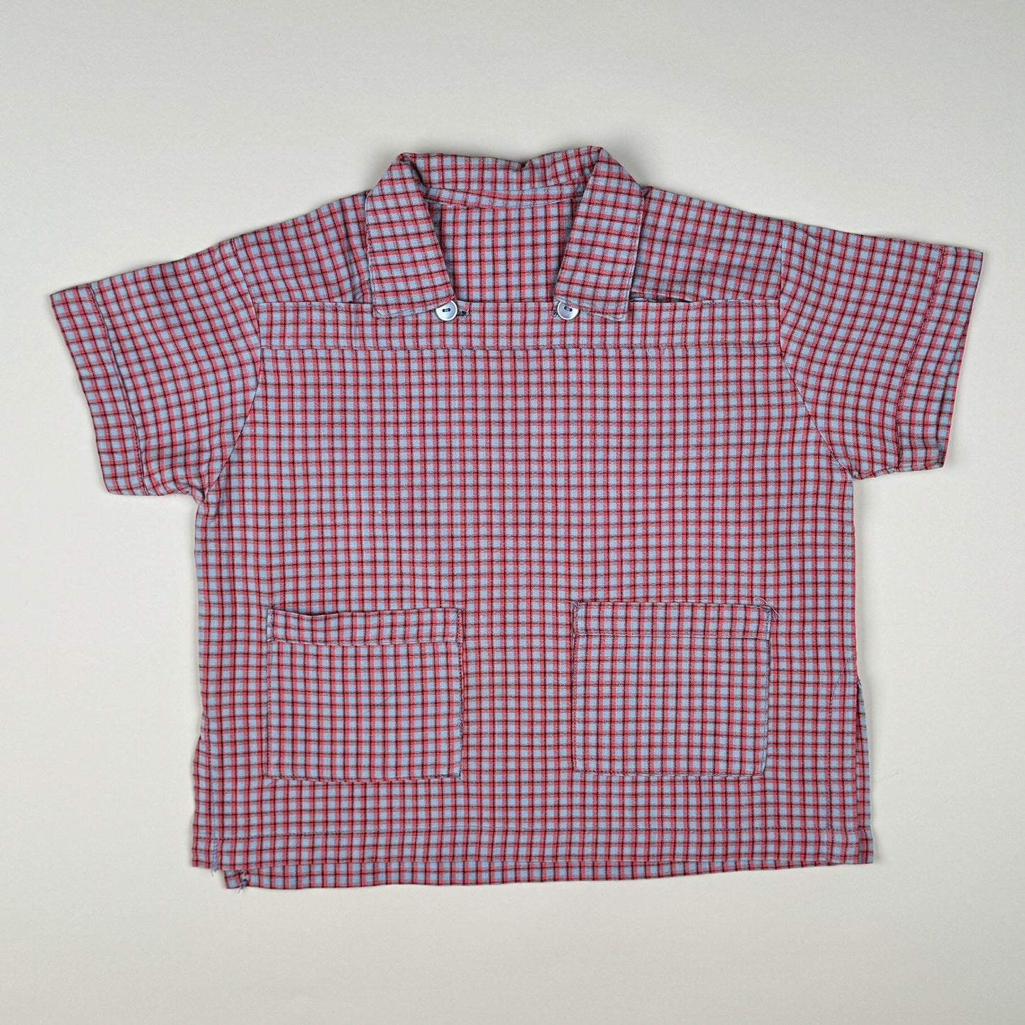 Short Sleeved Shirt in red and blue