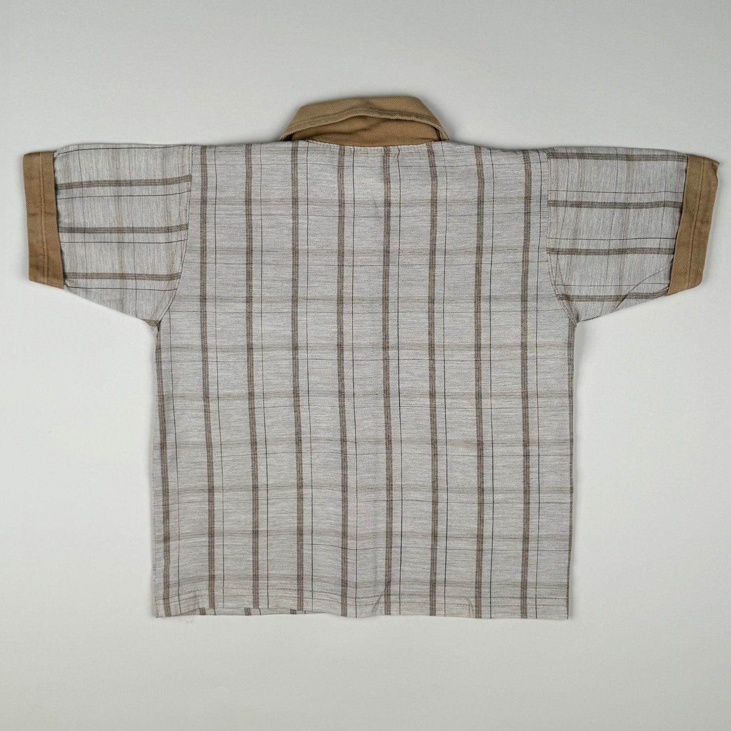 Short Sleeved Shirt in beige and brown